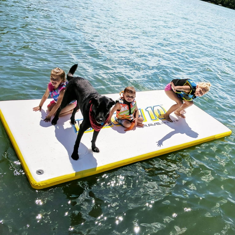 RAVE Sports Whoosh 10 Foot Inflatable Floating Water Mat with Air