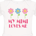 thumbnail image 4 of Inktastic Mimi Loves Me Daisies Girls Long Sleeve Baby Bodysuit, 4 of 5