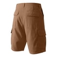 thumbnail image 5 of Distressed Wash Cargo Shorts with Multiple Pockets and Relaxed Fit, Awesome For Weekend Errands Backyard Projects Or Casual Outings Brown XL, 5 of 5