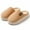 Khaki, variant on Slipper for Women Men Memory Foam Arch Support Wide Widths Winter Warm Lined Non-Slip Rubber Sole Embroidery Soft Comfy Warm House Shoes for Indoor Wedding Gifts