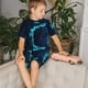 thumbnail image 4 of Balery Blue Marble And Gold Conjunto de Pijama Infantil de Manga Corta con Estampado – Ropa de Dormir de Algodón Suave-Medium, 4 of 6