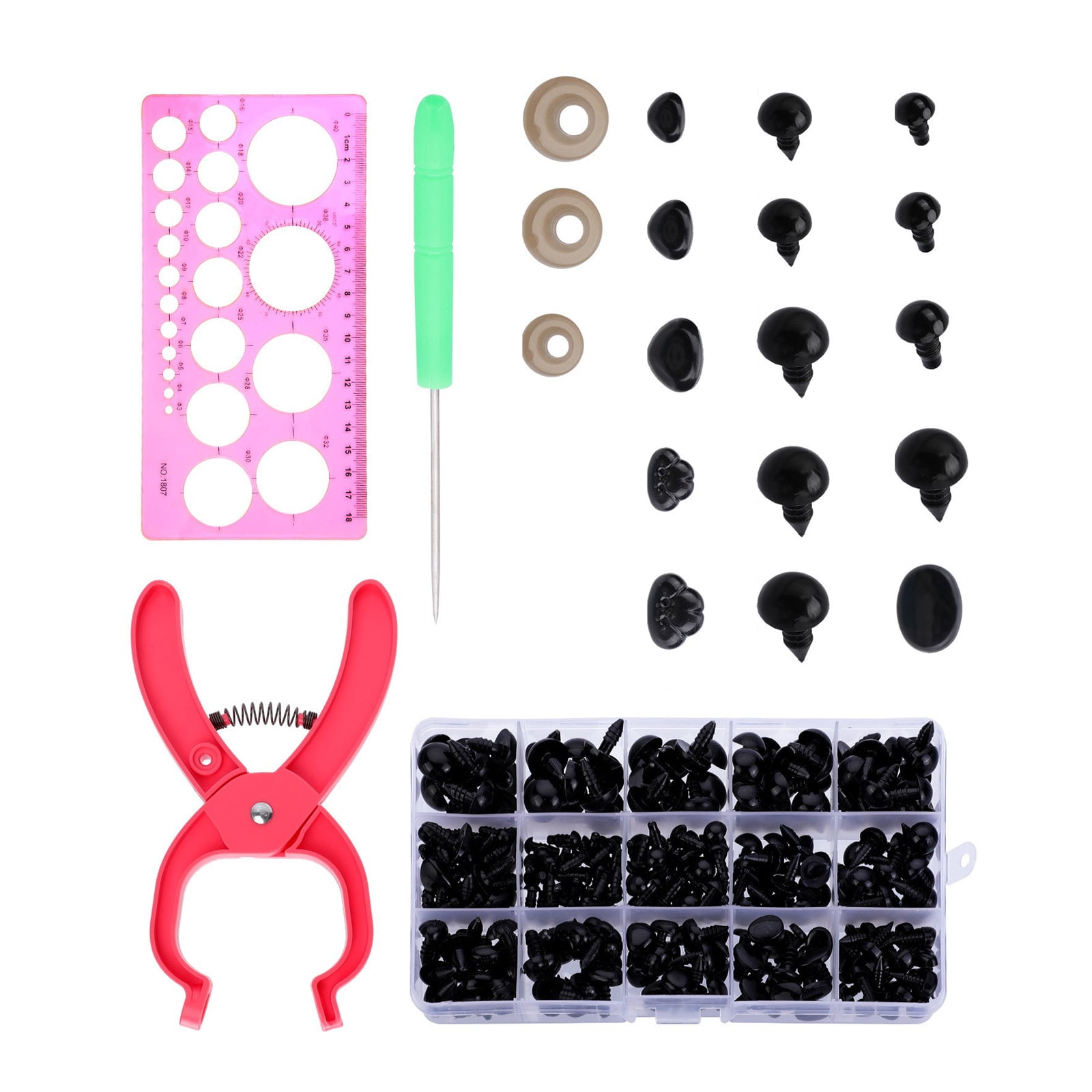 Safety Eye and Nose 476Pcs Included Washers and Auxiliary Tool Various Size Crochet Eye Nose for Crochet Doll