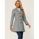 thumbnail image 3 of Abrigo largo elegante de invierno para mujer con cuello en V y un solo pecho Gris M, 3 of 6