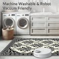 thumbnail image 5 of ODIKA 6'x9' Machine Washable Non-Slip Area Rug, Damask Heirloom Artisan Luxe Grandeur High Traffic Rug, Black, 665069, 5 of 5