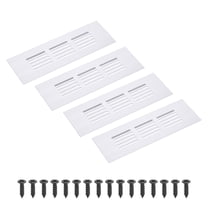Uxcell 6 x 2 Inch Rectangle Ventilation Grille, 4PCS Aluminum Air Vent Cover, Silver