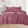 thumbnail image 4 of Elegant Comfort 4-Piece Velvet Plush Flannel Sheet Set Velvet Flannel Fleece Deep Pocket Sheet Set - Queen, Rose, 4 of 6