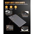 thumbnail image 4 of 36" x 24" Shed Ramp for Riding Mower, 750Lbs Capacity Load ATV Anti-Slip Punch Plate Ramp Black 1PC, 4 of 9