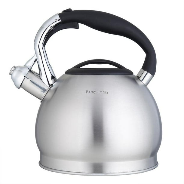 Easyworkz Estufa Silbante Hervidor de té Acero inoxidable Hervidor de agua caliente 2.3 l