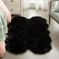 thumbnail image 2 of ORINOVA Black Shag Faux Fur 4x6 Area Rugs For Bedroom Washable Fuzzy Sheepskin Fur Rug For Living Room Nursery Rug, 2 of 9