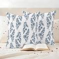 thumbnail image 3 of Blue Botanical Outdoor Waterproof Pillow Covers, Pastoral Elegant Spring Floral Decorative Square Throw Pillowcase Sofa Cushion Sham for Patio/Couch/Chair, 20"x20" 2 Pack, 3 of 8