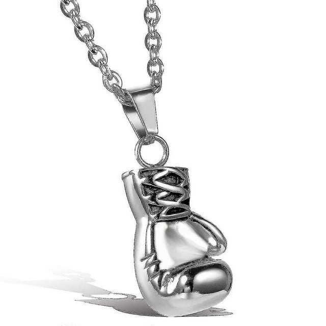(gold) Personalized Stainless Steel Mens Boxing Glove Pendant Necklace With 20inch Chain---Product code 54014