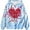 Light Blue, variant on Goindgs Hoodie Sweatshirts for Kids Boy Girl Tie Dye Heart Printed Cute Valentines Days Crew Neck Drop Shoulder Loose Holiday Tops Hooded Sweatshirts Child Tops Pink-2-3 T