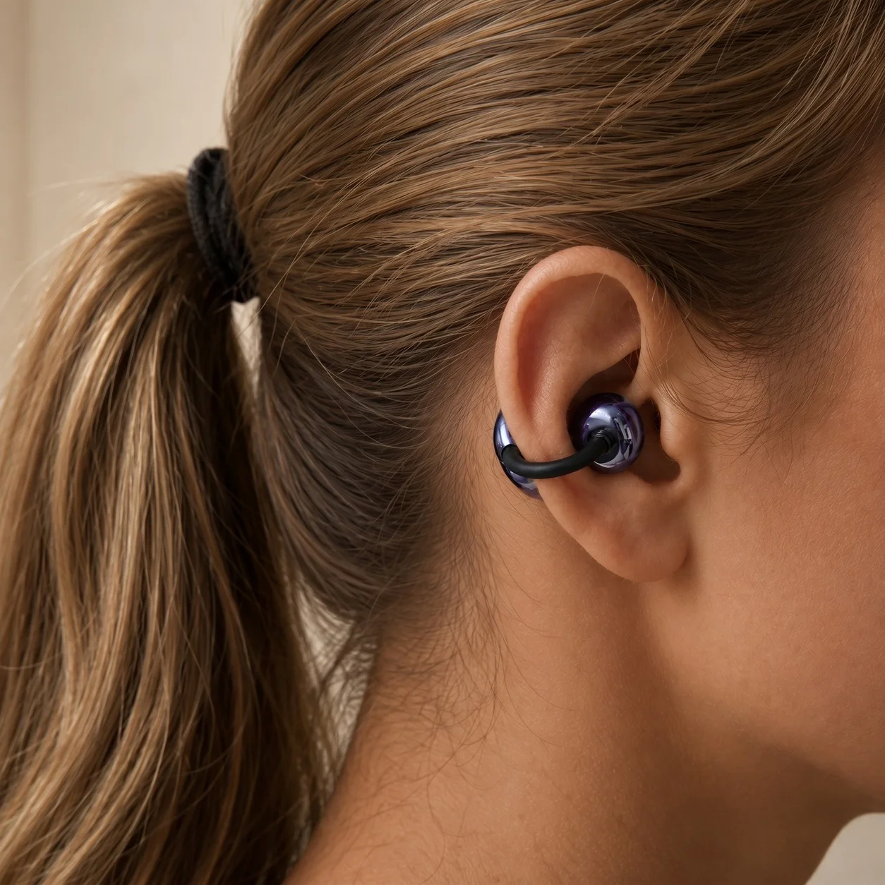 onn Nebulode Pro Open-Clip Wireless Earbuds, Blue