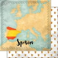 thumbnail image 1 of Scrapbook Customs 39294 Spain Map Sights 12 Inch x 12 Inch Double-Sided Scrapbook Paper - 1 Sheet, 1 of 2