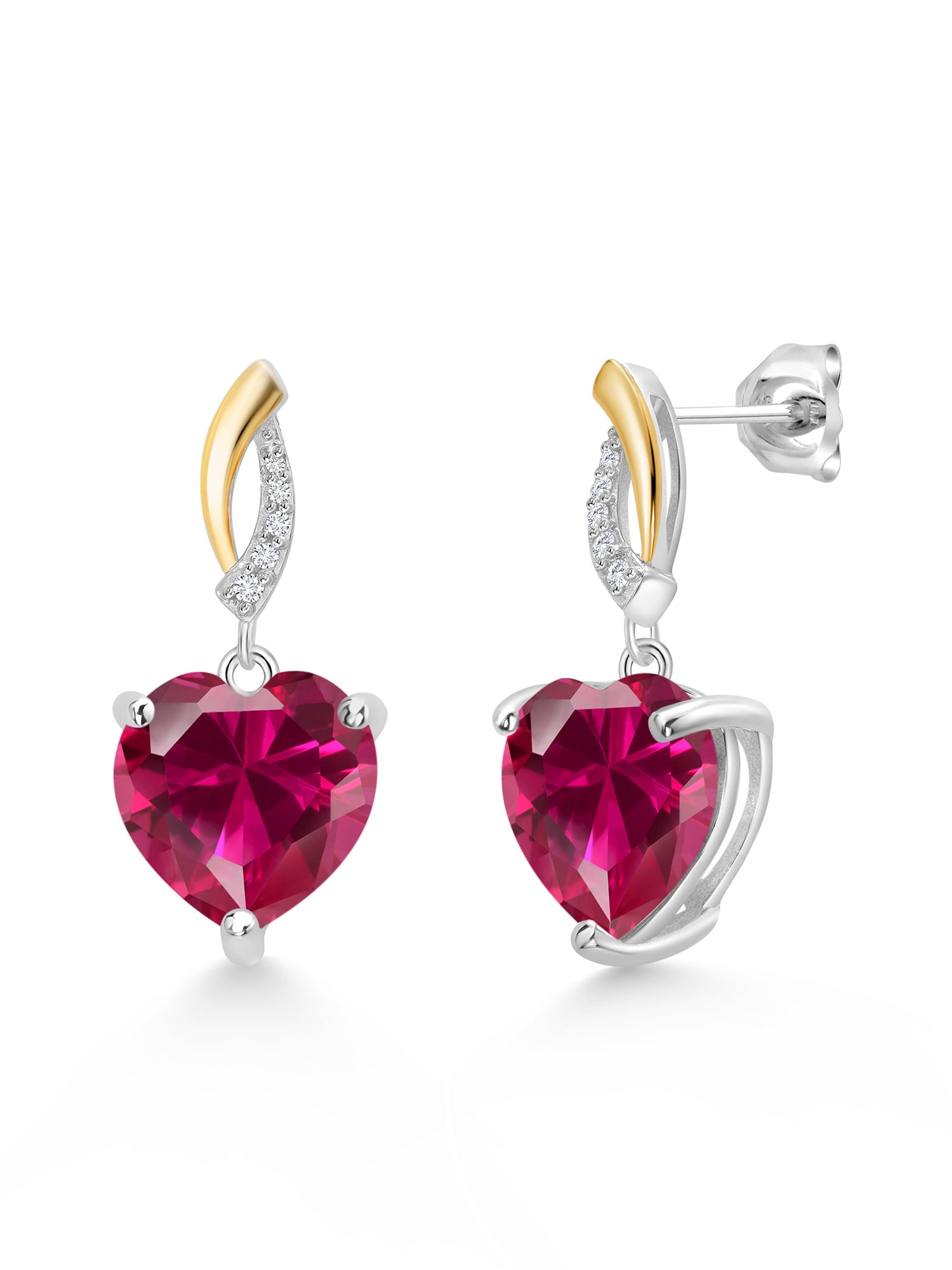 Details about   Top Quality 925 Sterling Silver Ruby Gemstone Flower White Gold Color Earrings