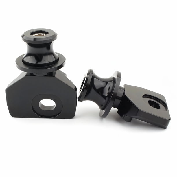 Paquete de 2 carretes de basculante para motocicleta, bobinas de soporte de aluminio CNC para Honda CBR650R CB650R CB650F CBR650F, deslizadores de gancho de paddock negros con hardware de montaje