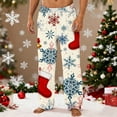 thumbnail image 4 of Mens Fuzzy Pajama Pants Christmas Holiday Fleece Sleep Lounge Pants with Pockets Plush Funny Bottoms Sleepwear Light Blue, M, 4 of 4