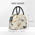 thumbnail image 2 of Balery Elegant Butterflies And Pearls Bolsa de Almuerzo para Mujeres, Caja de Almuerzo, Bolsa de Almuerzo Pequeña Impermeable, Tote de Almuerzo Reutilizable con Gran Capacidad, 2 of 6