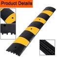 thumbnail image 3 of Rubber Speed Bump, 2pcs 6 Feet 2 Channel Speed Bump Hump, 72" Long Modular Speed Bump 22000 LBS Load Capacity with 8 Bolts for Garage Gravel Roads Asphalt Concrete (72 x 12 x 2.4 Inch), 3 of 7