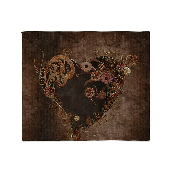 CafePress - Steampunk Heart Throw Blanket - Soft Fleece Throw Blanket, 50"x60" for All Ages
