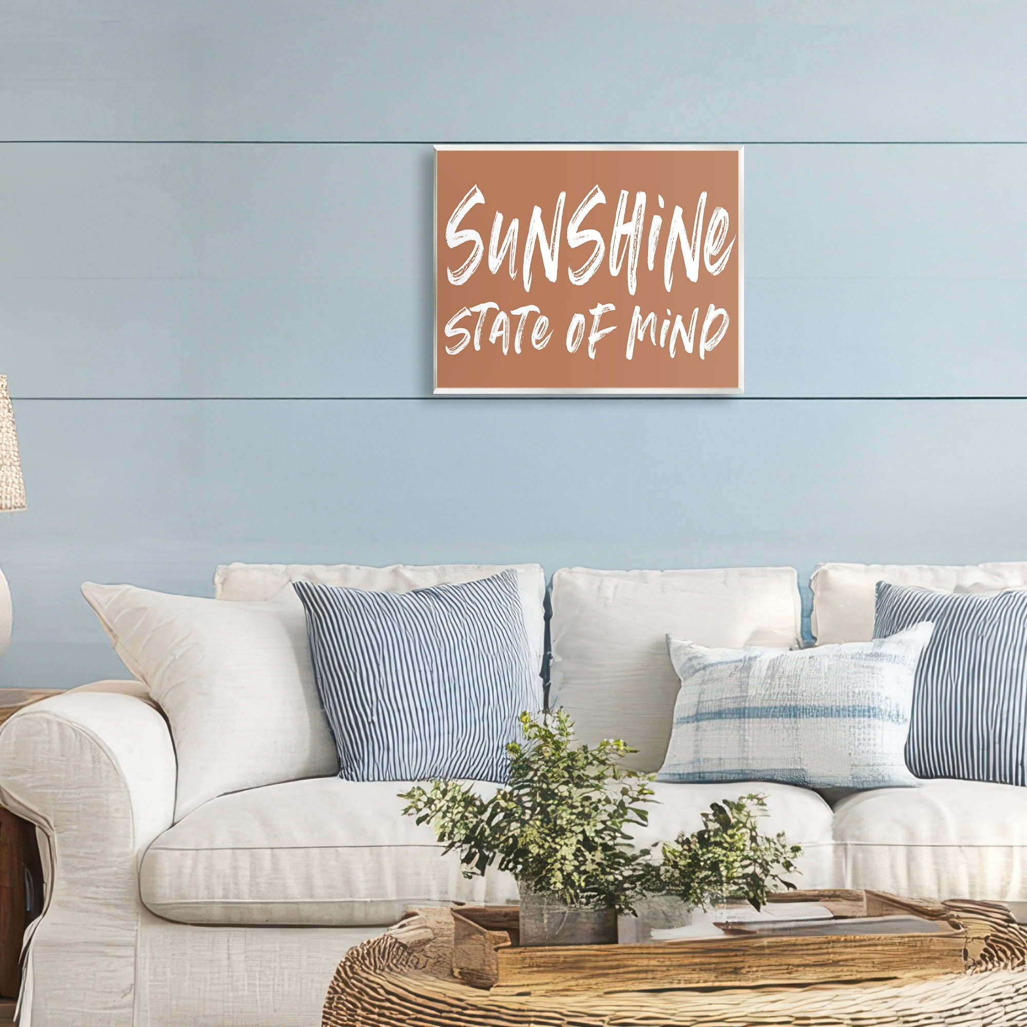 Summery Sunshine State Of Mind Wall Plaque Art, design by Lettered and Lined