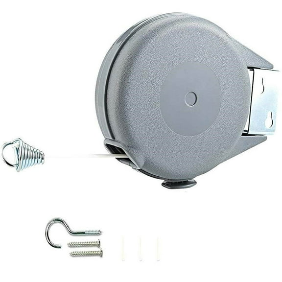 Retractable Clothesline Portable Heavy Duty Indoor and Outdoor Washing Line PVC Retracting Clothes Line with Wall Mount
