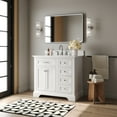 thumbnail image 2 of DeerValley Heritage 36" Pre-Assembled Bathroom Vanity Set with Ceramic Sink, White Cabinet & 3.9" Backsplash, DV-1BV0155W, 2 of 13