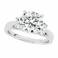 thumbnail image 2 of Silvago Jewelry 2.13 Ct Round Moissanite Ring - Engagement Jewelry with Three Stone Prong Set - 14K White Gold Plated Ring - Classic Gift for Her, 2 of 3