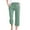 6# Mint Green, variant on Capri Pants for Women 2026 Summer Drawstring Elastic High Waist Casual Capris Straight Wide Leg Cotton Linen Pants, Beige 20" Inseam S