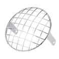 thumbnail image 1 of For Motorcycle 7" Headlight Mesh Grill Side Mount Universal Cover Mask for Cafe Racer(Silver), 1 of 3
