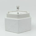 thumbnail image 6 of SOLITAIRE JEWELS 1Ct Round Moissanite Diamond Engagement Solitaire With Diamonds Leaves Ring 10K White Gold, 6 of 6