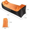 thumbnail image 2 of POINTERTECK 1 Pack 92.5” X 27.5” Pillow Inflatable Lounger Air Sofa With the Squared Headrest Waterproof Ripstop Nylon for Pool Float  Beach  Festival  Backyard and Outdoor Use  Lightweig, 2 of 7