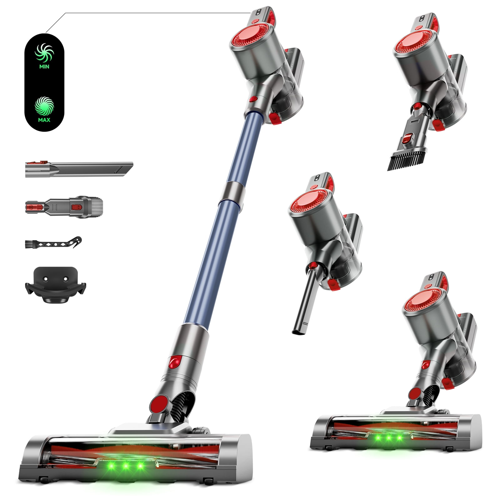 Yoomi Cordless Vacuum Cleaner, 8 in 1 Lightweight Handheld&Stick Vacuum for Home Hard Floor Carpet Pet Hair