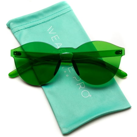 WearMe Pro - Colorful Transparent Round Super Retro (Best Sunglasses For Asian Round Face)