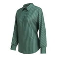 thumbnail image 6 of Chbgutlmr Long Sleeve Shirts for Women Half Button Lapel Neck Plus Size Blouses Loose Casual Stripe Tops, 6 of 8