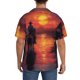thumbnail image 3 of Fotbe Sunset River Western Cowboy Camisa Estampada de Manga Corta para Hombre, Casual de Verano, Estilo Playero, Sin Arrugas-4X-Large, 3 of 5