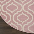 thumbnail image 4 of Nourison Jubilant Modern Moroccan Pink 8' x round Area Rug, (8' Round), 4 of 8
