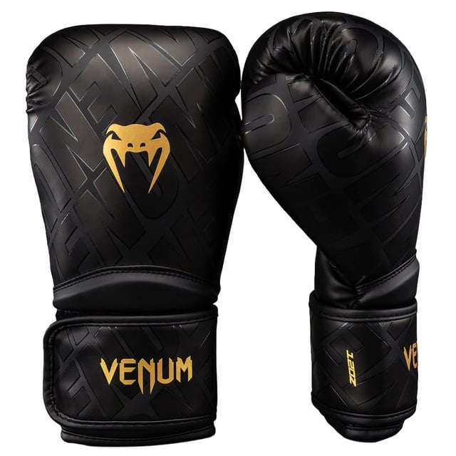 Guantes de boxeo Venum Contender 1.5 XT 3D negro/dorado 225 g