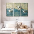 thumbnail image 2 of Elephant Stock Sandpipers Oil Distressed Wall Art - Horizontal Multi Panel Canvas - Living Room Wall Decor - Animal Multi Panel - Blue And Beige Decor By Paul Brent - 50" x 32", 2 of 8