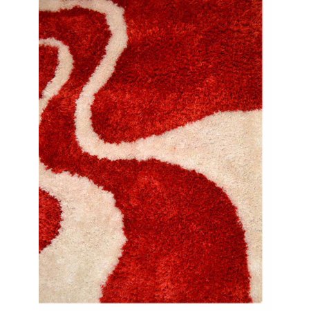 Rugsotic Carpets Hand Tufted Polyester 8 X10 Area Rug Rugsotic Carpets Hand Tufted Polyester 8 X10 Area Rug Contemporary Red White K00003