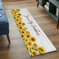 thumbnail image 3 of 2'x6' Rug Runners for Hallways Kitchen, Sunflower Non Slip Entryway Beside Floor Carpet Runner, Yellow Summer Botanical Farmhouse Floral Wooden Laundry Room Bedroom Throw Rugs Mat for Family Pet, 3 of 8