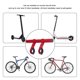 thumbnail image 5 of Naiovety Extensor de manillar de bicicleta con abrazaderas dobles soporte de extensión estante de montaje Universal al aire libre ciclismo de Ciclismo Rojo Aleación de aluminio Naiovety OD020549-05B, 5 of 6