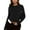 Black, variant on Crop Tops Jr Womens V Neck Long Sleeve Cute Thermal Basic Tee Athletic Fashion Juniors Layering Tight Shirt Workout Slim Fitted Teen Girls Y2k Tops Green S