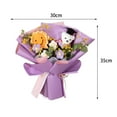 thumbnail image 5 of Ramo de flores de ganchillo, decoración del hogar, regalo, ramo de punto terminado para papá. Púrpura, 5 of 5