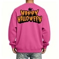thumbnail image 5 of Men's Halloween Sweatshirt Ghost Pumpkin Graphic Casual Long Sleeve Spooky Pullover Sweatshirts New Stylish Comfortable T Shirts Hot Pink S, 5 of 5