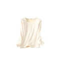 thumbnail image 1 of Qarigey Ropa interior Camiseta Mujer Cálido Grueso Algodón A prueba de viento Ropa interior sin rastro Ropa cómoda Manga larga Invierno Prendas para la parte del cuerpo Blanco,Blanco XL XL Qarigey AP013131-11, 1 of 6