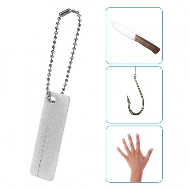 Outdoor Grinder,Outdoor Pocket Fish Hook Knife Sharpener Diamond Stone Grinder Smooth Operation