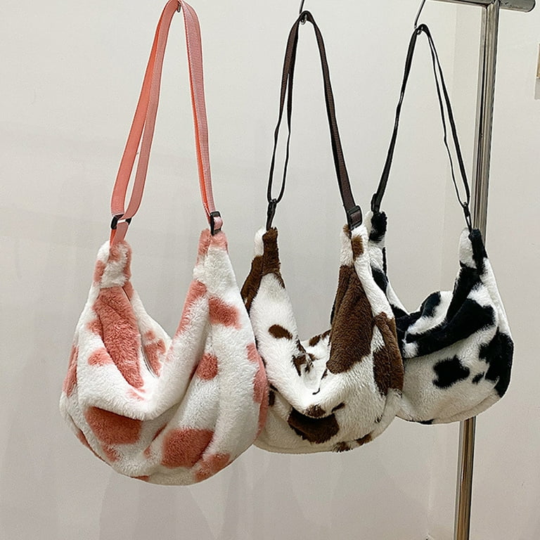 Furry white purse hot sale