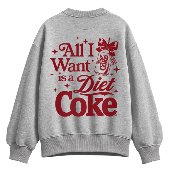 Coca-Cola - All I Need Is Diet Coke - Women's Oversized Fleece Crew Sweatshirt