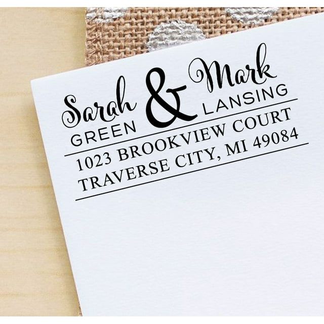 Printtoo Personalized Rubber Stamp Custom Wedding Self Inking Address Stamp Gift Idea